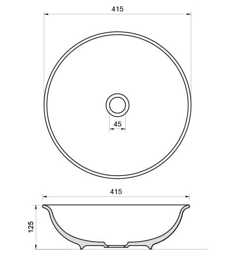 Chậu lavabo đặt bàn sứ mỹ thuật Kanly SU403 