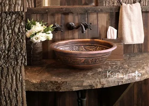 Chậu lavabo đặt bàn đồng thau Kanly RSC304