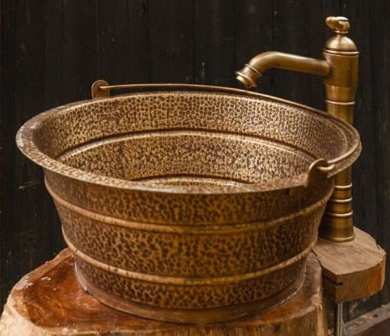 Chậu lavabo đặt bàn đồng có quai xách Kanly RSC411V 