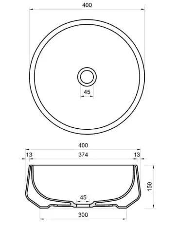 Chậu lavabo đặt bàn sứ mỹ thuật Kanly SU008