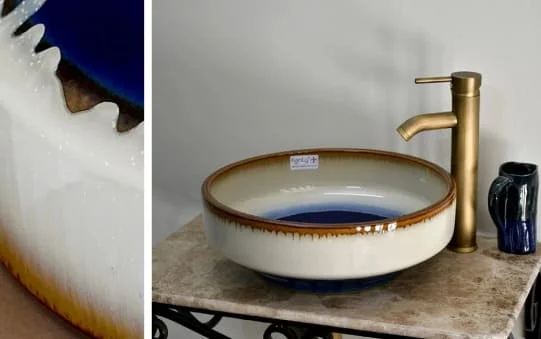 Chậu lavabo đặt bàn sứ mỹ thuật Kanly SU312