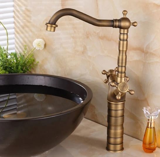 Vòi lavabo nóng lạnh bằng đồng cổ điển Kanly GCA01 