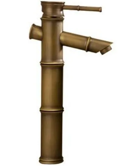 Vòi Lavabo Nóng Lạnh Bằng Đồng Hình Đốt Tre Kanly GCA02