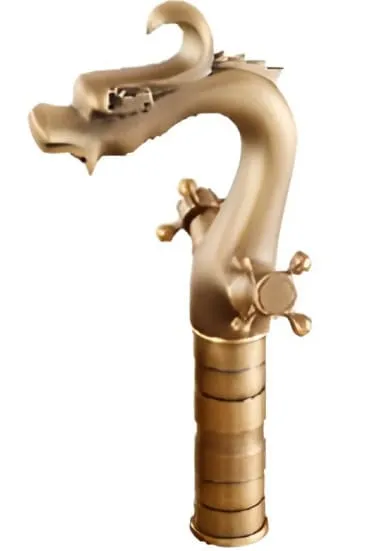 Vòi lavabo nóng lạnh bằng đồng cổ điển Kanly GCA10
