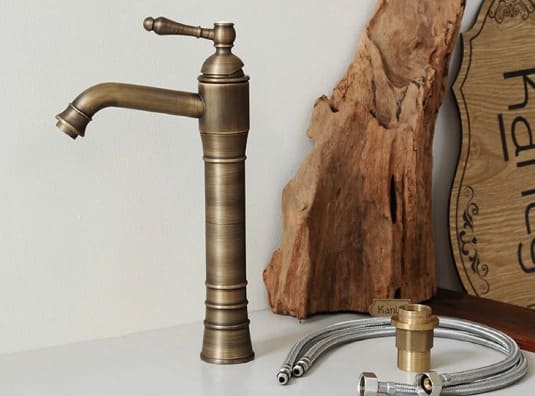 Vòi lavabo nóng lạnh bằng đồng cổ điển Kanly GCA13 