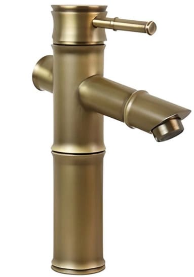 Vòi Lavabo Nóng Lạnh Bằng Đồng Hình Đốt Tre Kanly GCV02 