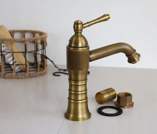 Vòi lavabo nóng lạnh bằng đồng cổ điển Kanly GCV13 