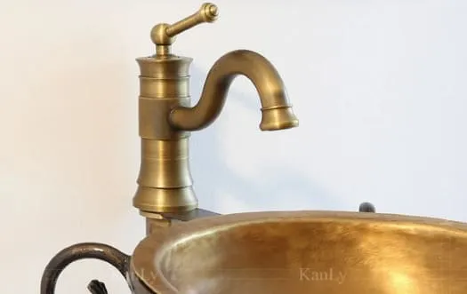Vòi lavabo nóng lạnh bằng đồng cổ điển Kanly GCV16 