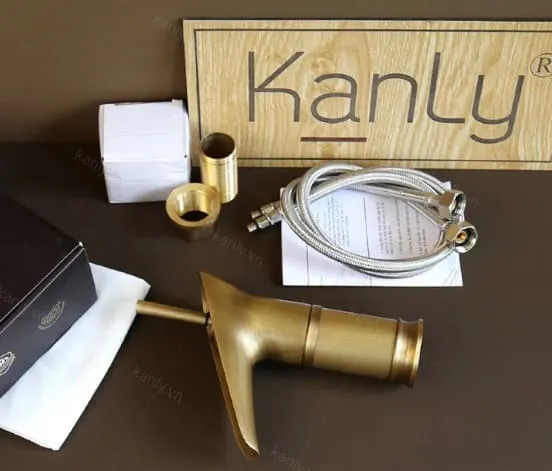 Vòi lavabo nóng lạnh bằng đồng cổ điển Kanly GCV17 