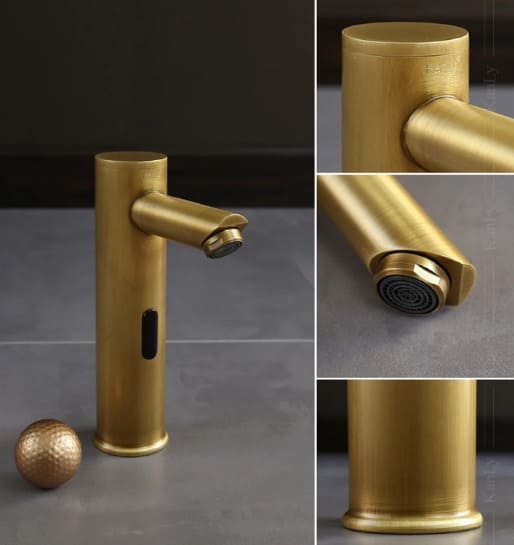 Vòi lavabo cảm ứng nóng lạnh bằng đồng cổ điển Kanly GCVC1 
