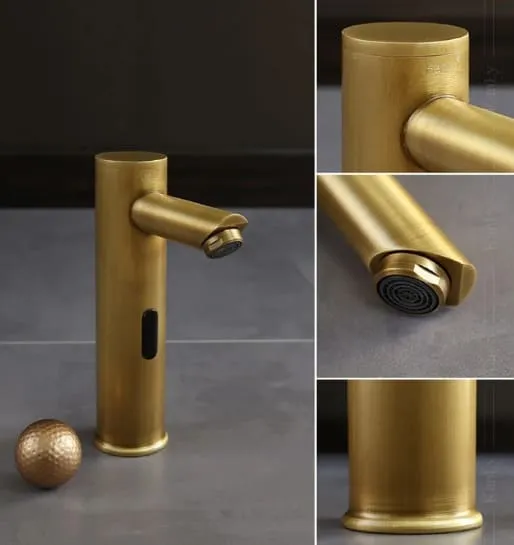 Vòi lavabo cảm ứng nóng lạnh bằng đồng cổ điển Kanly GCVC1 