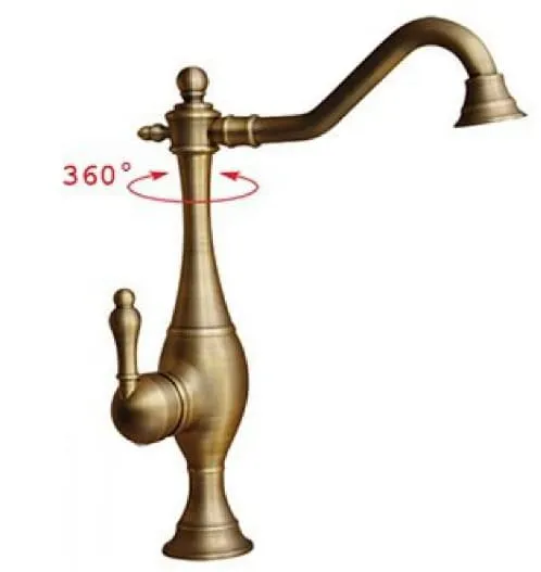 Vòi rửa bát nóng lạnh đồng cổ điển Kanly GCC06