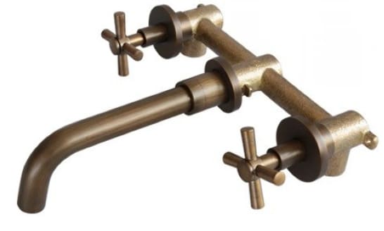 Vòi lavabo nóng lạnh âm tường bằng đồng cổ điển Kanly GCT07 