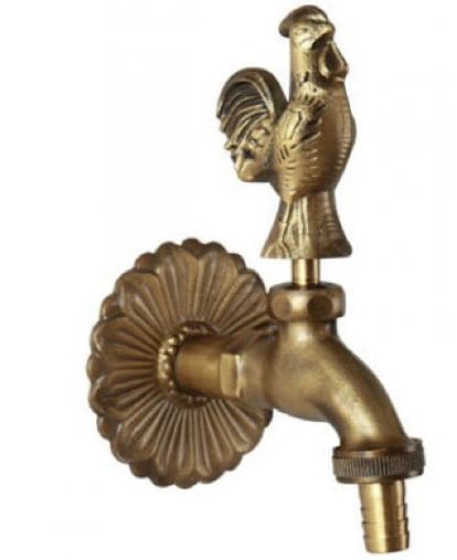 Vòi nước lạnh bằng đồng cổ gắn tường Kanly GCT02C