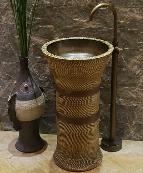 Sen bồn tắm nóng lạnh đặt sàn bằng đồng cổ điển Kanly GCAH6 