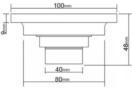 Bản vẽ kỹ thuật phễu thoát sàn hoa văn bằng đồng Kanly GCP07