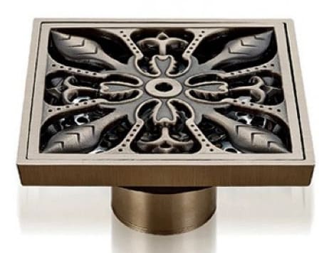 Phễu thoát sàn hoa văn bằng đồng Kanly GCP07 