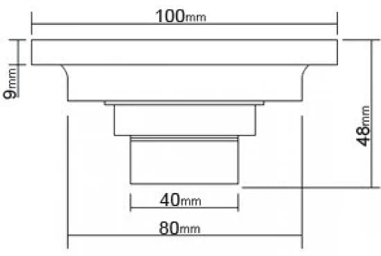 Bản vẽ kỹ thuật phễu thoát sàn bằng đồng Kanly GCP12 