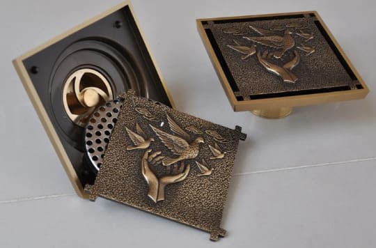 Phễu thoát sàn bằng đồng Kanly GCP12 