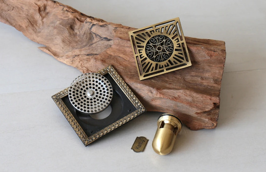 Phễu thoát sàn bằng đồng Kanly GCP22 