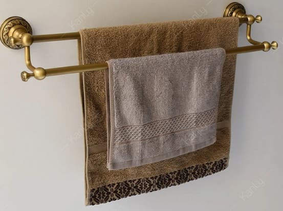 Thanh vắt khăn đôi bằng đồng kiểu cổ Kanly GCH12 