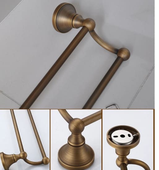 Thanh vắt khăn đôi bằng đồng kiểu cổ Kanly GCK12 