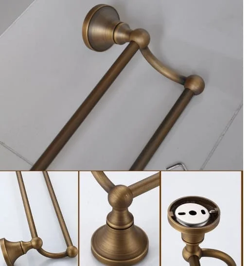 Thanh vắt khăn đôi bằng đồng kiểu cổ Kanly GCK12 