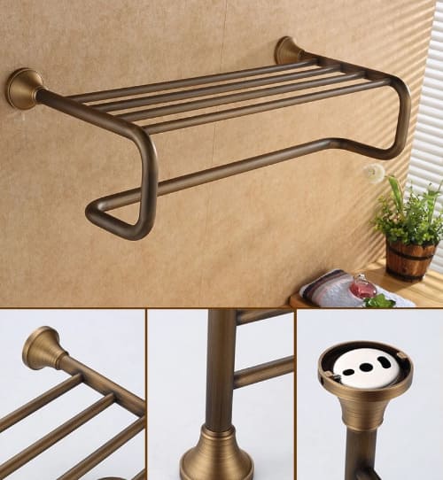 Thanh vắt khăn đôi bằng đồng kiểu cổ Kanly GCK13 