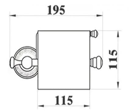 Bản vẽ kỹ thuật móc giấy vệ sinh bằng đồng Kanly GCH03 