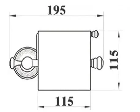 Bản vẽ kỹ thuật móc giấy vệ sinh bằng đồng Kanly GCH03 