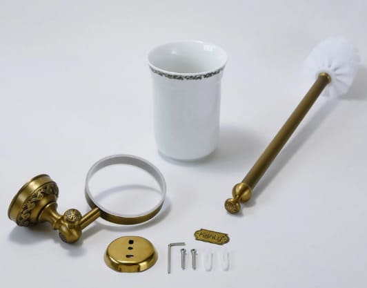 Giá để chổi cọ Toilet bằng đồng Kanly GCH09