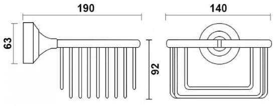 Bản vẽ kỹ thuật móc giấy vệ sinh bằng đồng Kanly GCH33 