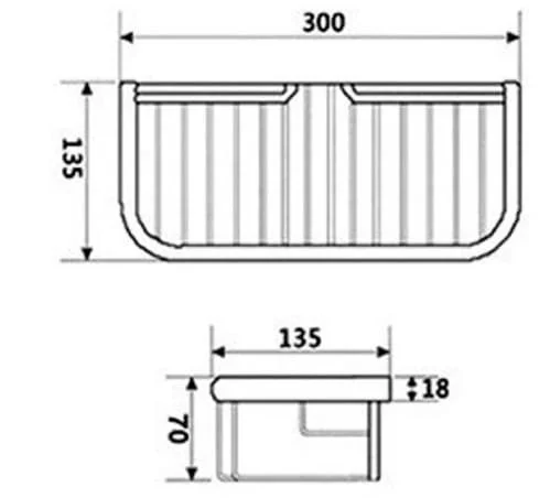 Bản vẽ kỹ thuật kệ để đồ bằng đồng Kanly GCK29