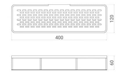 Bản vẽ kỹ thuật kệ để đồ bằng đồng Kanly GCK30