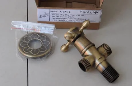 Van T chia nước bằng đồng Kanly GCV12 