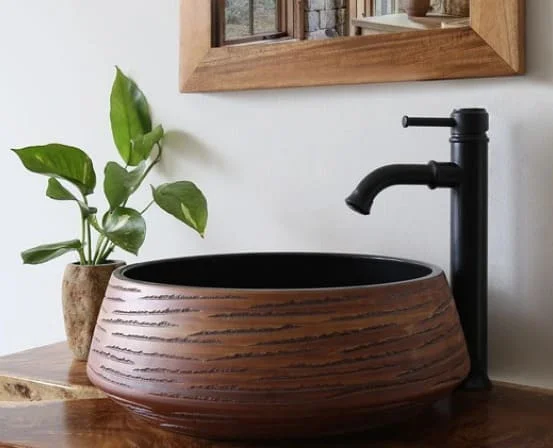 Vòi lavabo nóng lạnh màu đen Kanly GCA20B