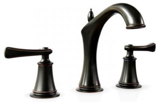 Vòi lavabo 3 lỗ nóng lạnh màu đen Kanly GCB02B 