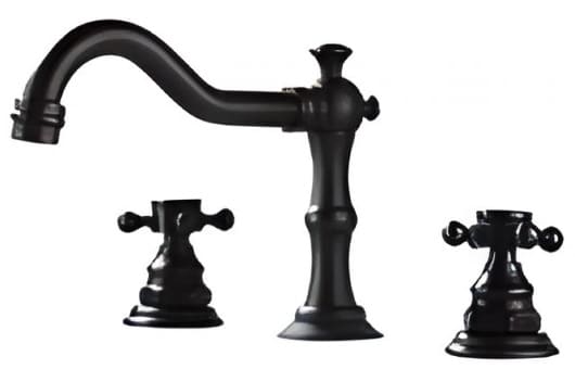 Vòi lavabo 3 lỗ nóng lạnh màu đen Kanly GCB07B 