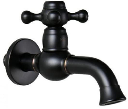 Vòi nước lạnh bằng đồng màu đen gắn tường Kanly GCT02B 