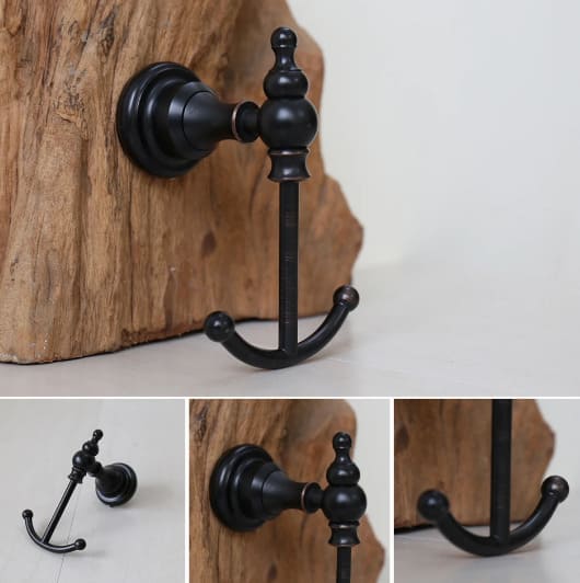 Móc treo áo bằng đồng màu đen Kanly GCK01UB 