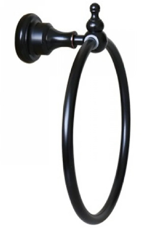 Vòng treo khăn bằng đồng màu đen Kanly GCK02B 