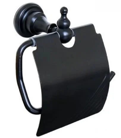 Móc giấy vệ sinh bằng đồng màu đen Kanly GCK03B 