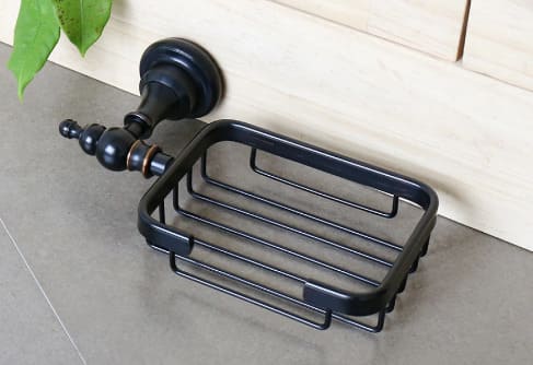 Giá đựng xà phòng bằng đồng màu đen Kanly GCK05B 