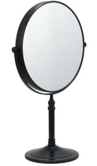 Gương 2 mặt mini để bàn màu đen Kanly GCK19B