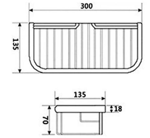 Bản vẽ kỹ thuật kệ để đồ bằng đồng Kanly GCK29B