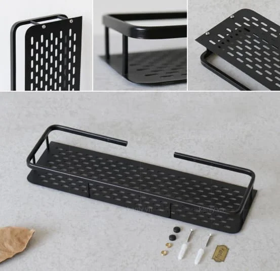 Kệ để đồ bằng đồng màu đen Kanly GCK30B