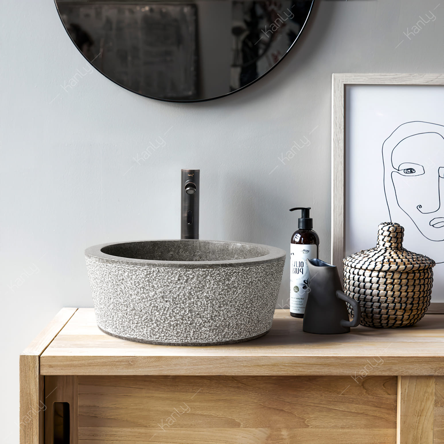 Chậu đá kanly tại khu vực sóc sơn