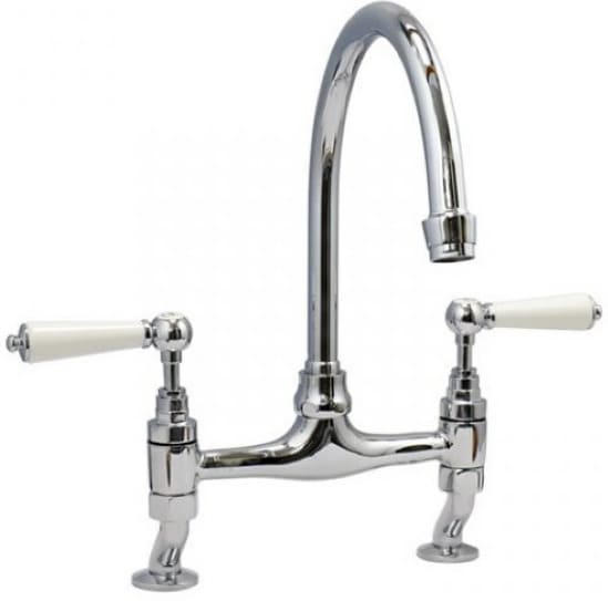 Vòi rửa bát nóng lạnh bằng đồng mạ chrome Kanly CHC20 