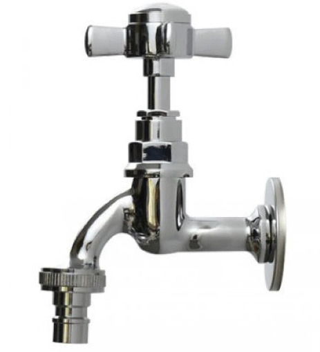 Vòi nước lạnh bằng đồng gắn tường mạ chrome Kanly CHT01 