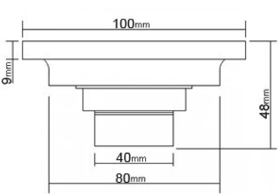 Bản vẽ kỹ thuật phễu thoát sàn hoa văn bằng đồng Kanly GCP01B 